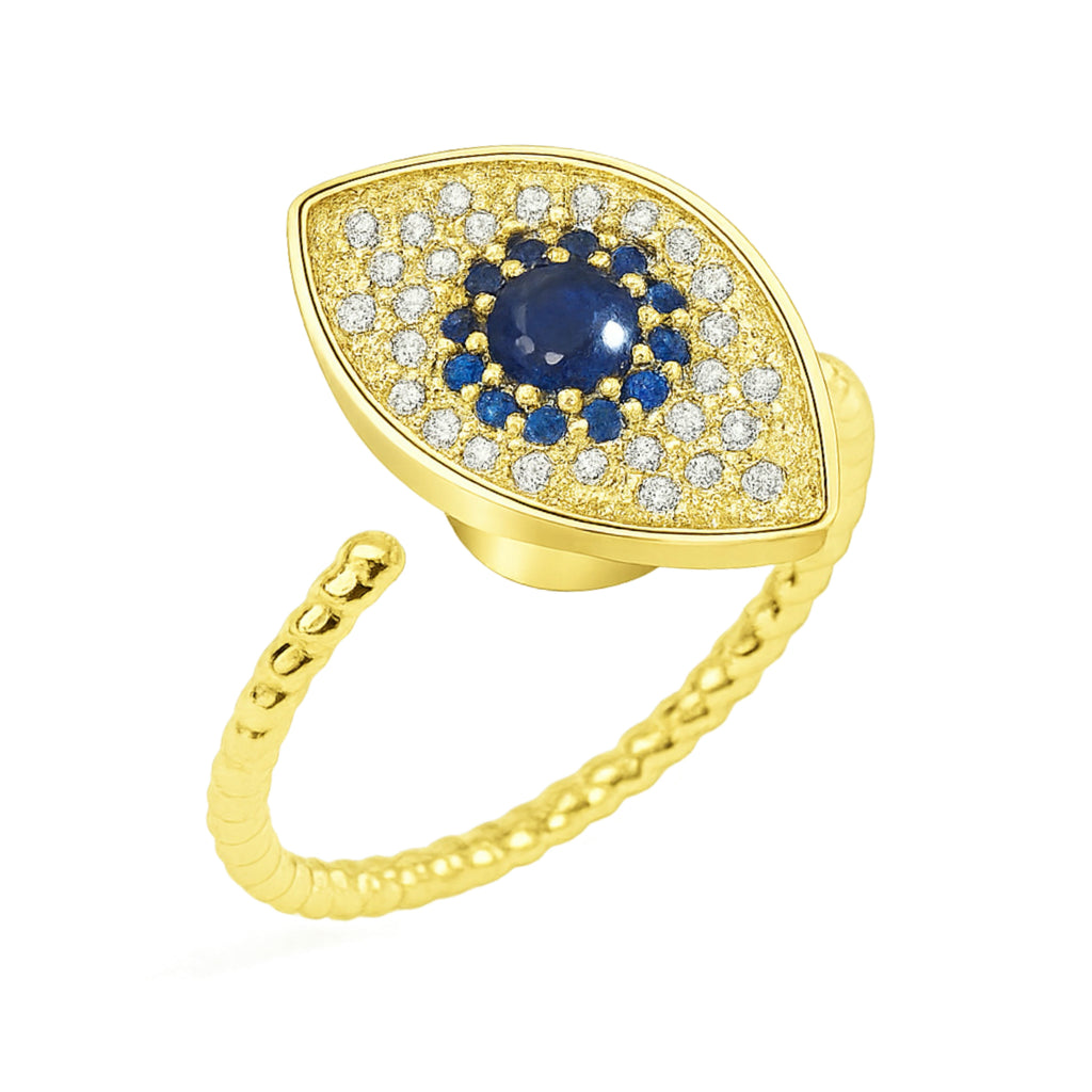 Evil Eye Anxiety Fidget Spinner Ring