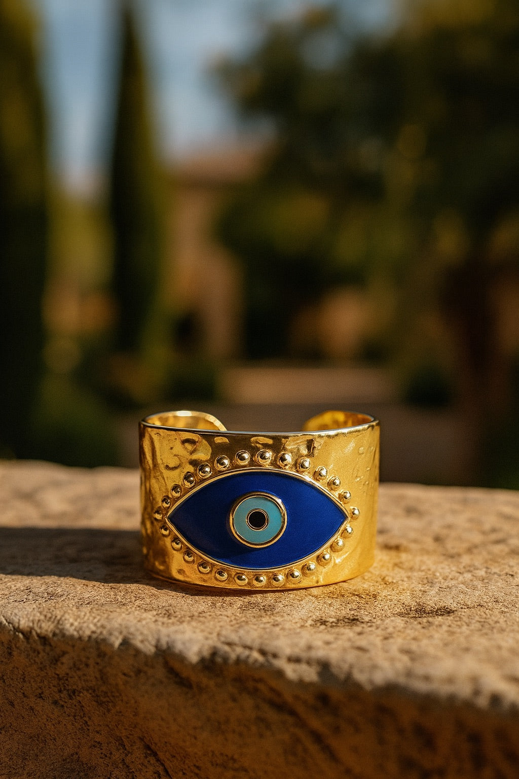 Retro Evil Eye Open Ring