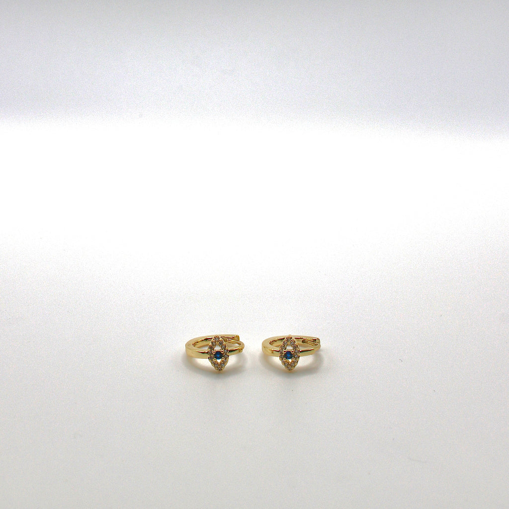 Brass Gem Earrings