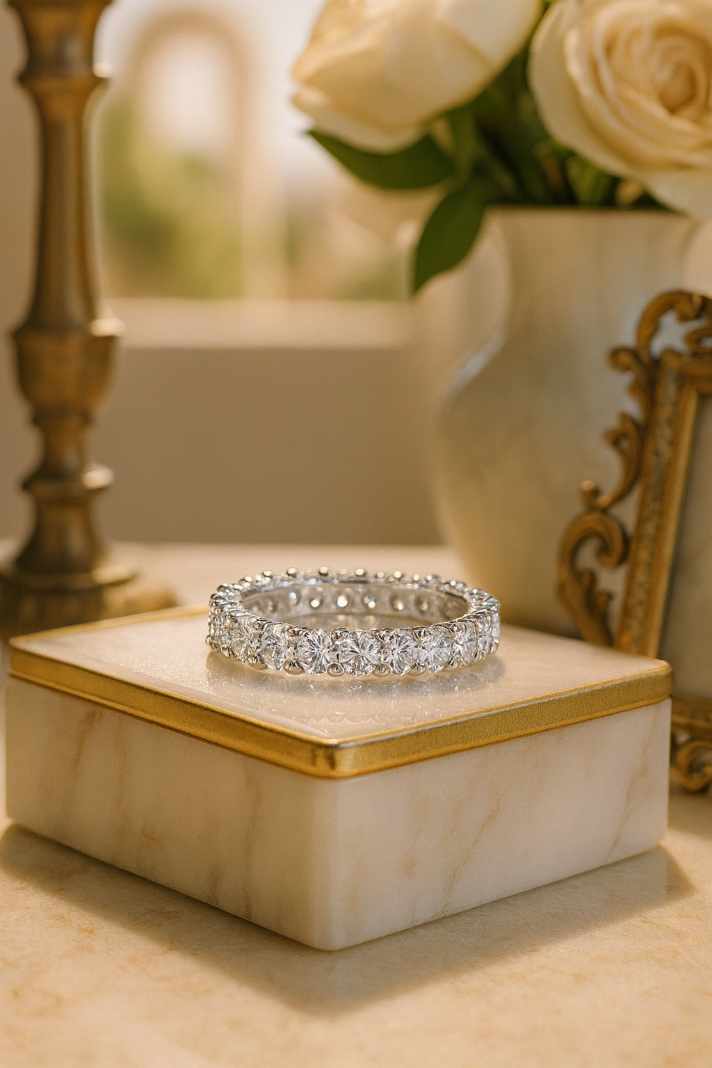 Moissanite Band Ring