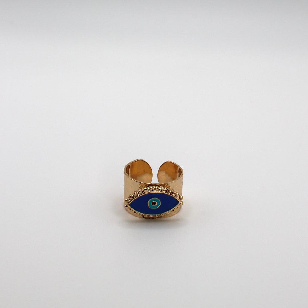 Retro Evil Eye Open Ring