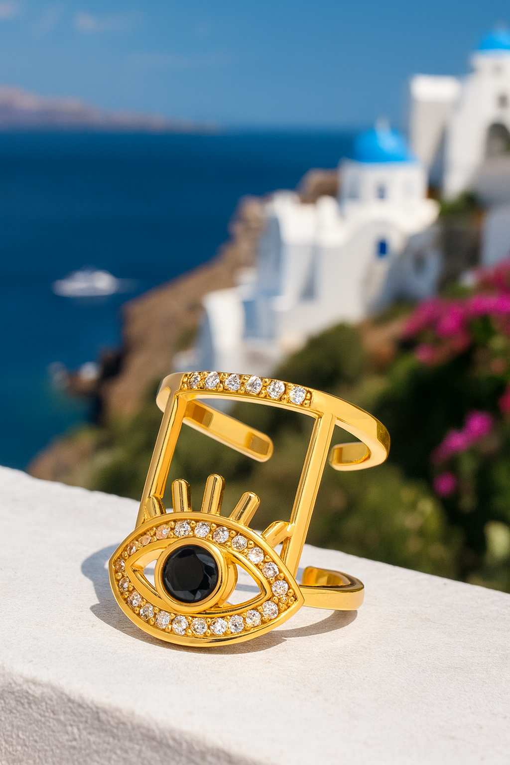 Evil Eye Upper Finger Ring