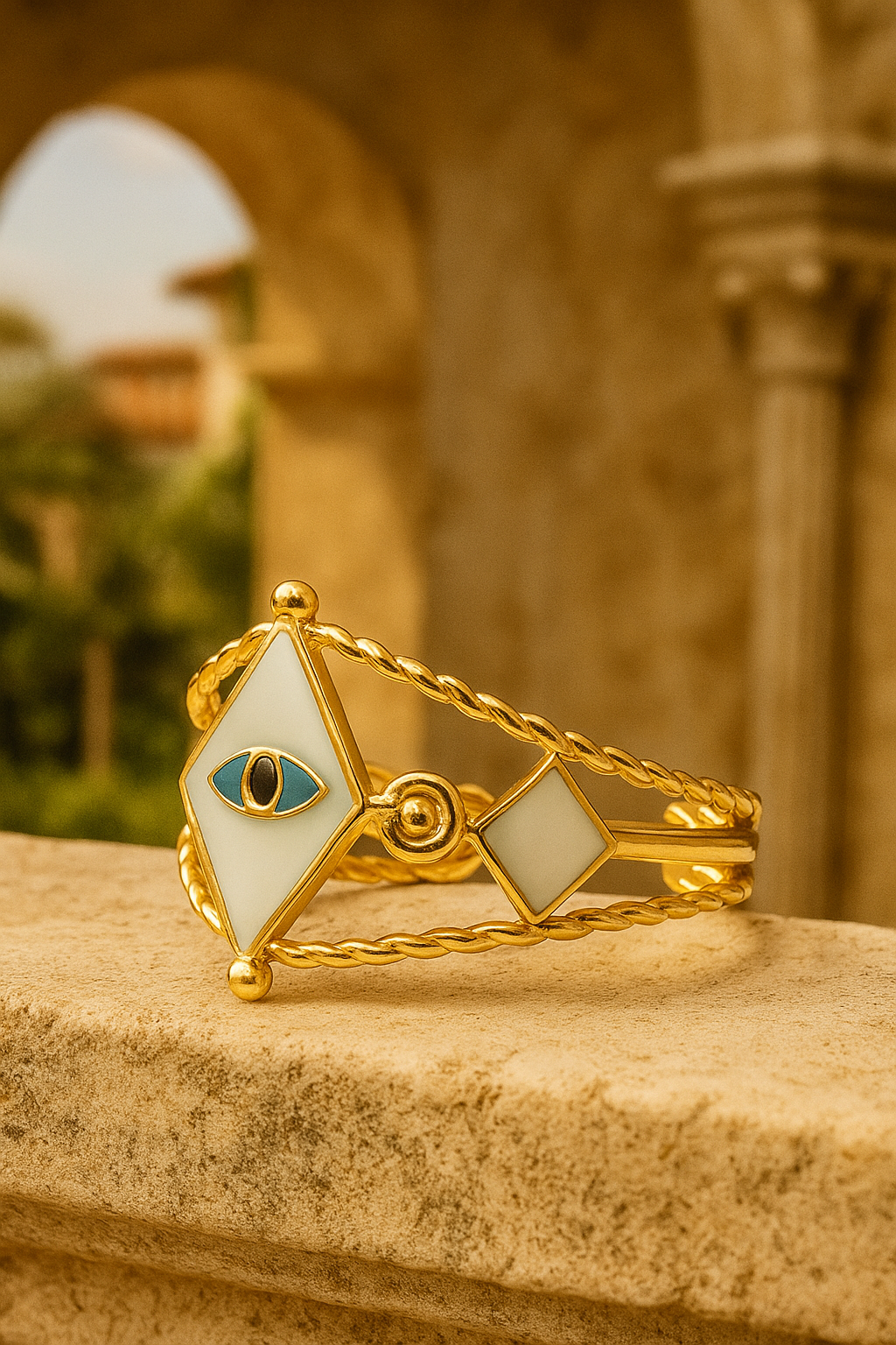 18k gold plated open ring