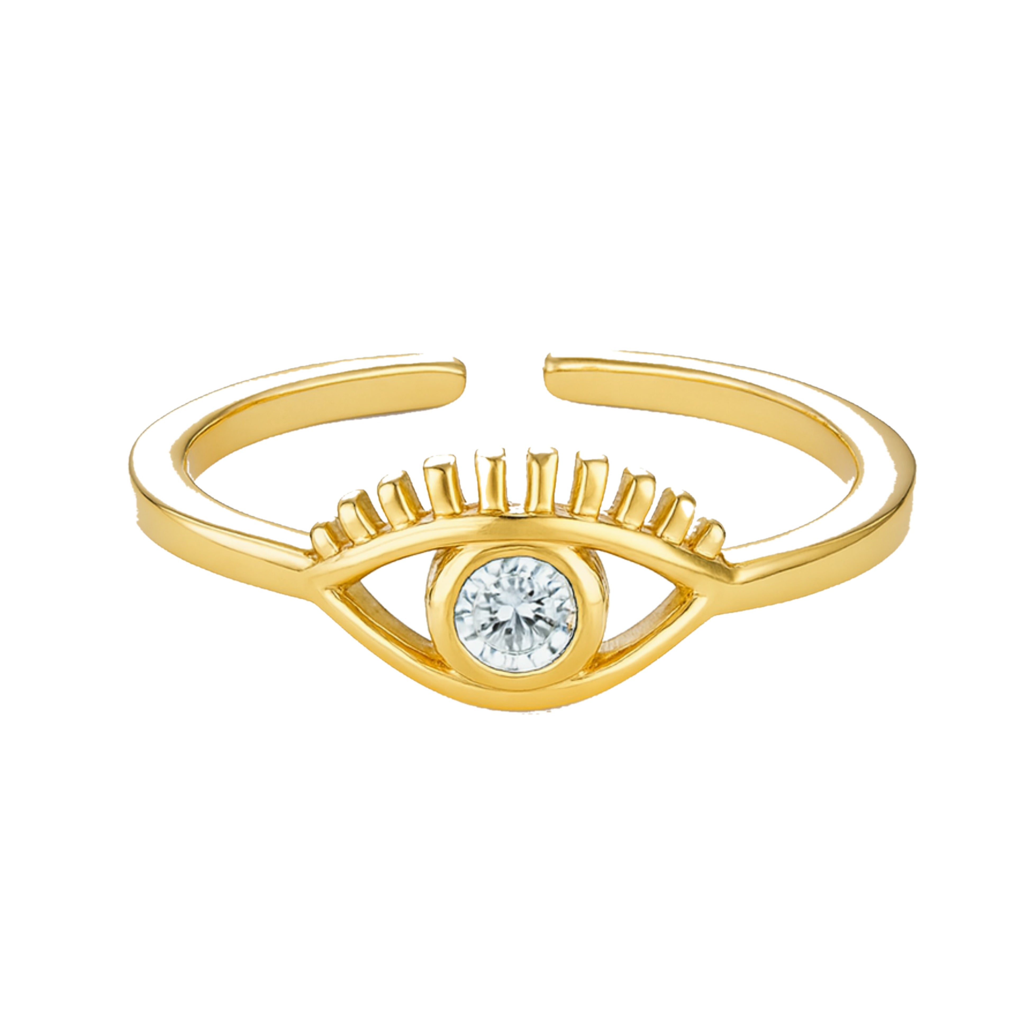 Vintage Style Solid Color Rhinestone Open Ring