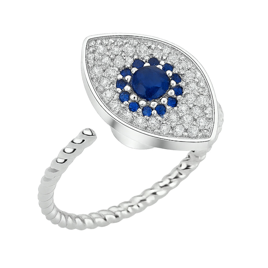 Evil Eye Anxiety Fidget Spinner Ring