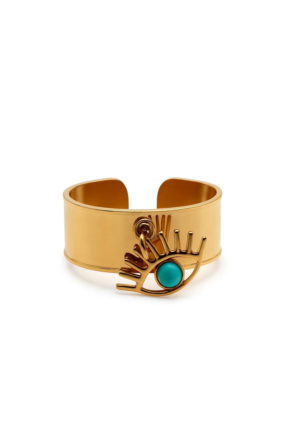 Turquoise 14k Gold Open Ring