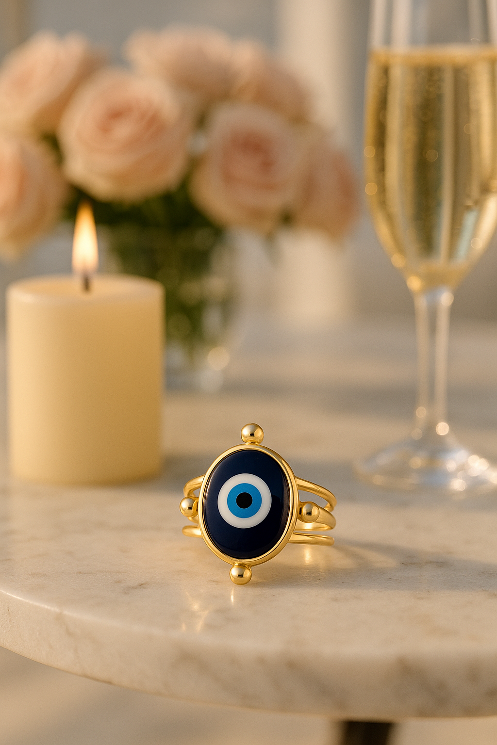 Evil Eye Open Ring