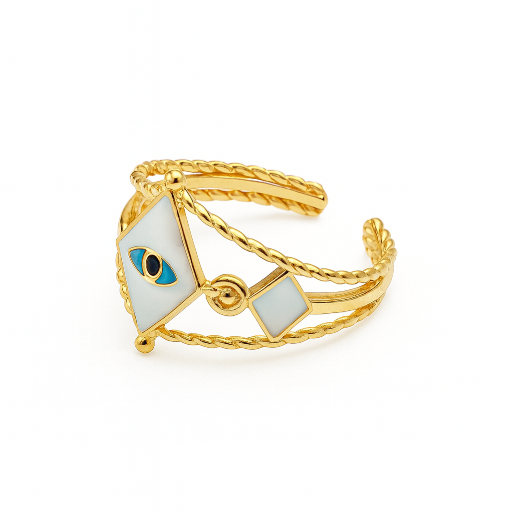 18k gold plated open ring