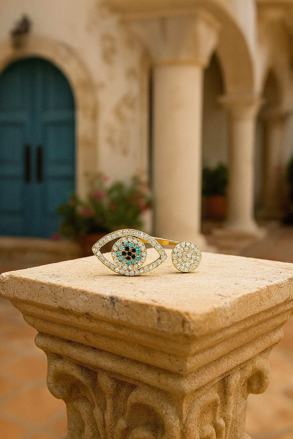 Evil Eye Open Ring