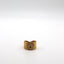 Green Rhinestone 18k Gold Plated Open Ring