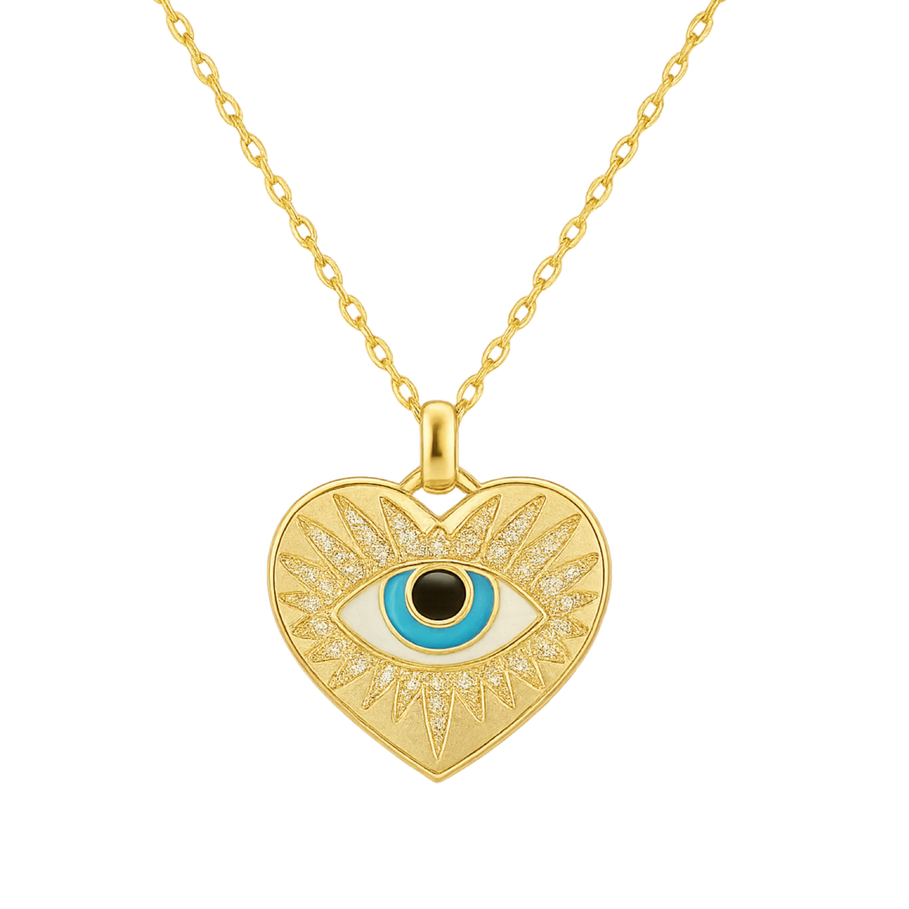 Gold plated Evil eye Pendant Necklace