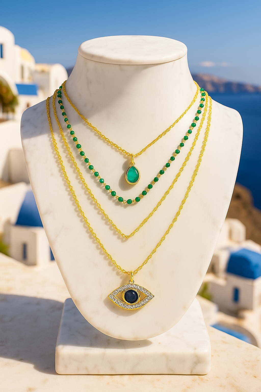 Layered Evil Eye Necklace