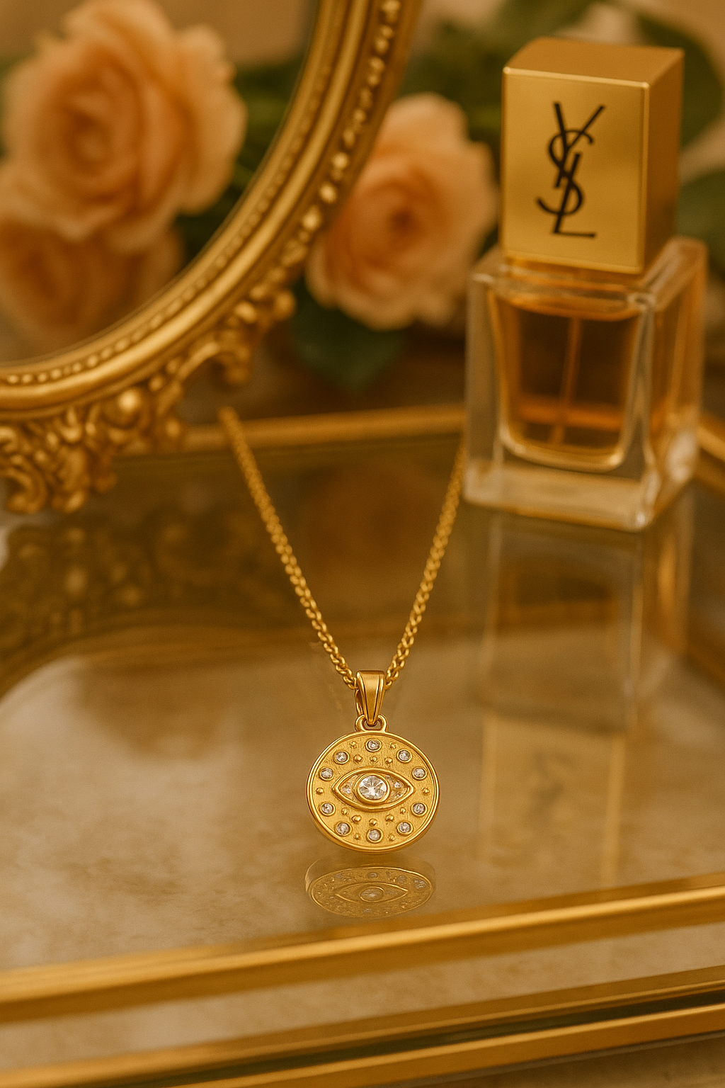 Vintage Style Moon Eye Necklace