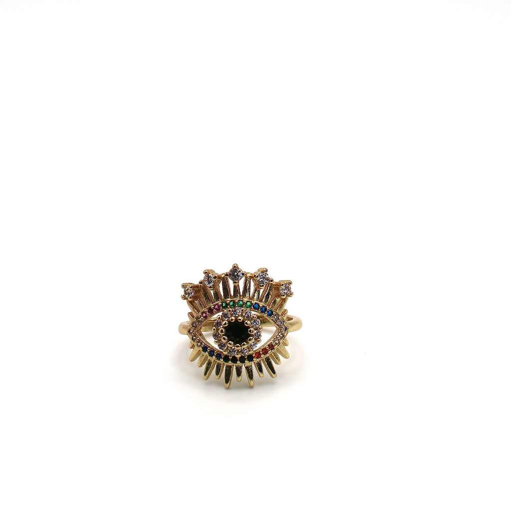 Evil Eye Ring With Gemstones