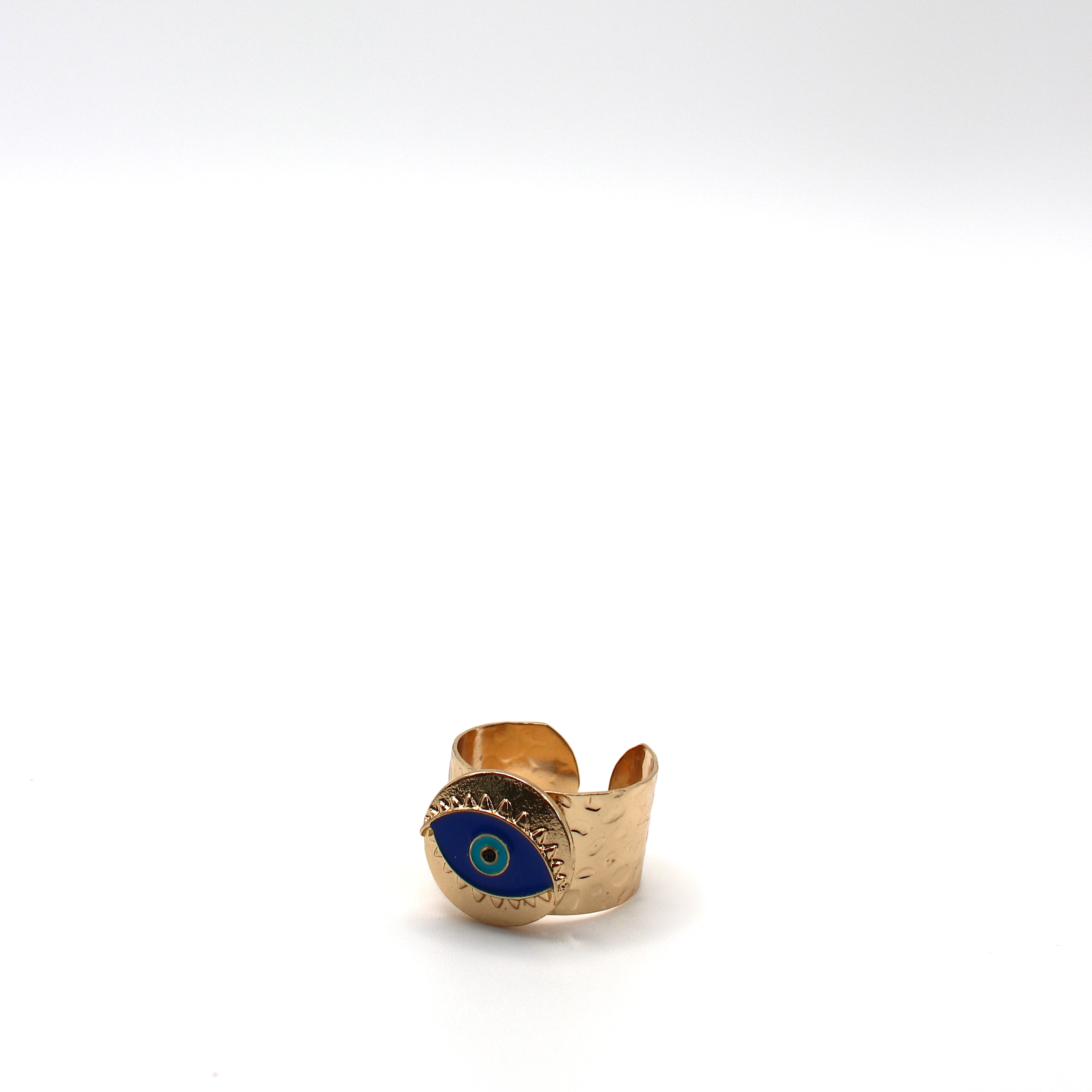 Retro Evil Eye Open Ring