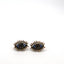 Blue & white Inlaid Pearls Evil Eye Earrings