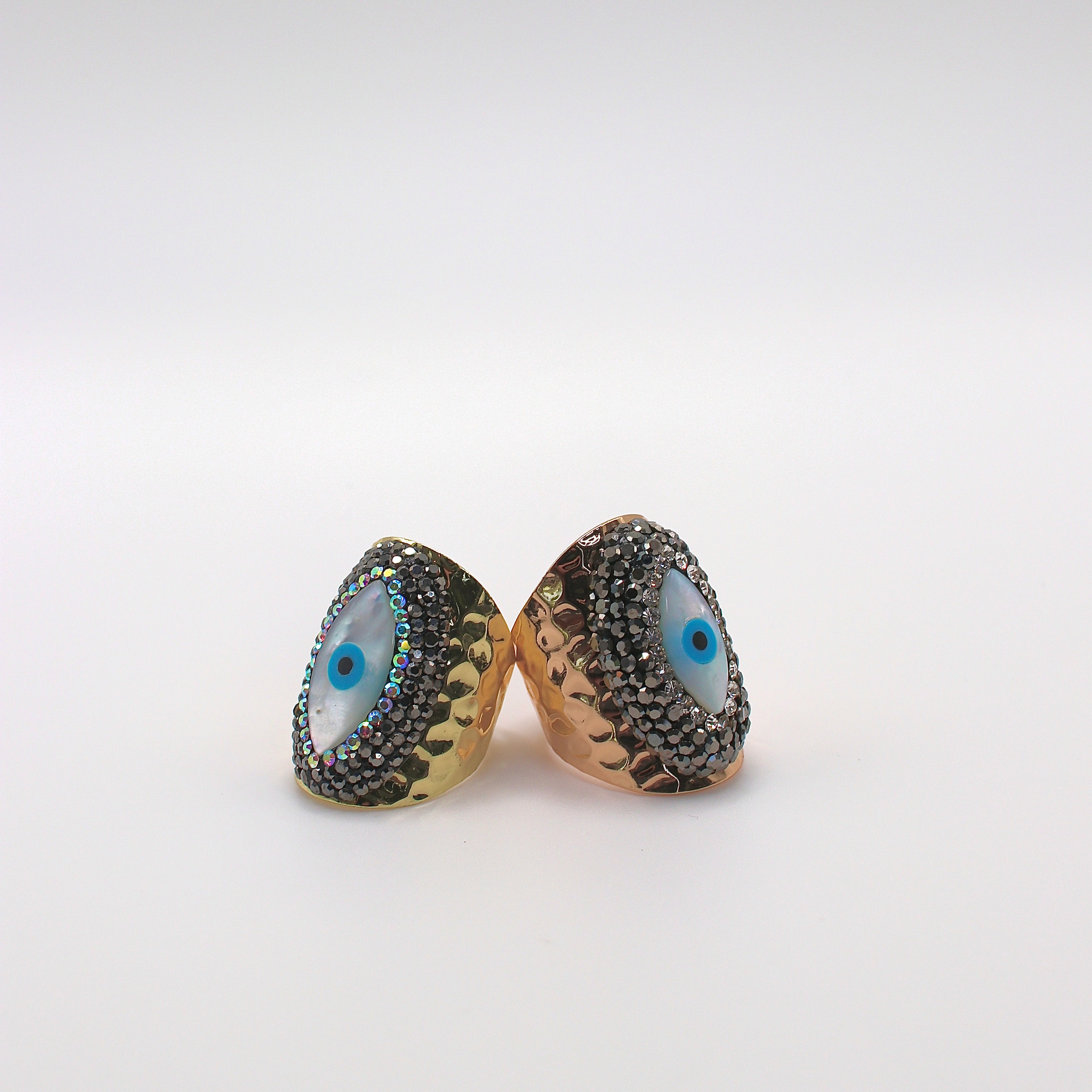 Gold Handwork Natural Evil Eye Ring