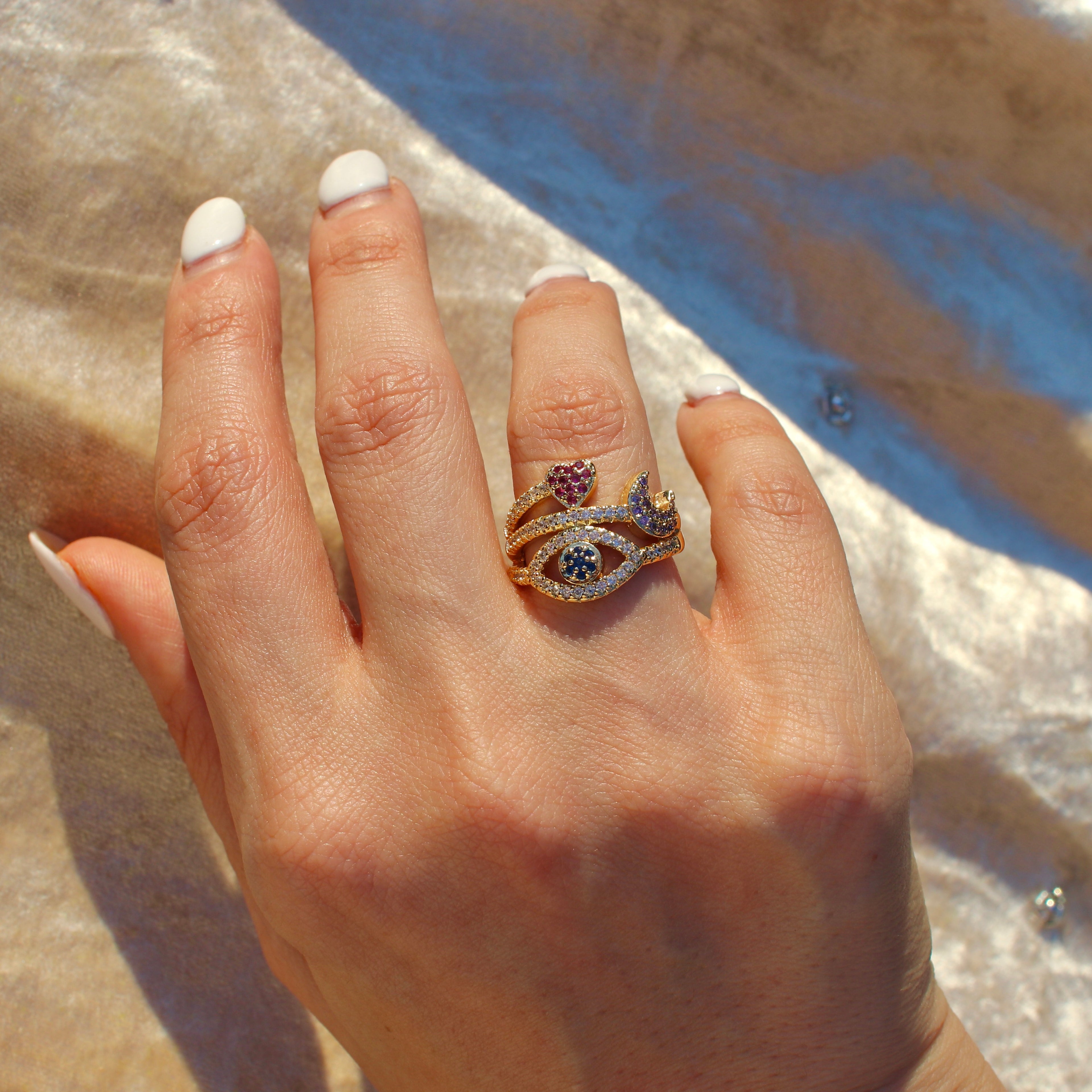 14k Gold Plated Adjustable Ring