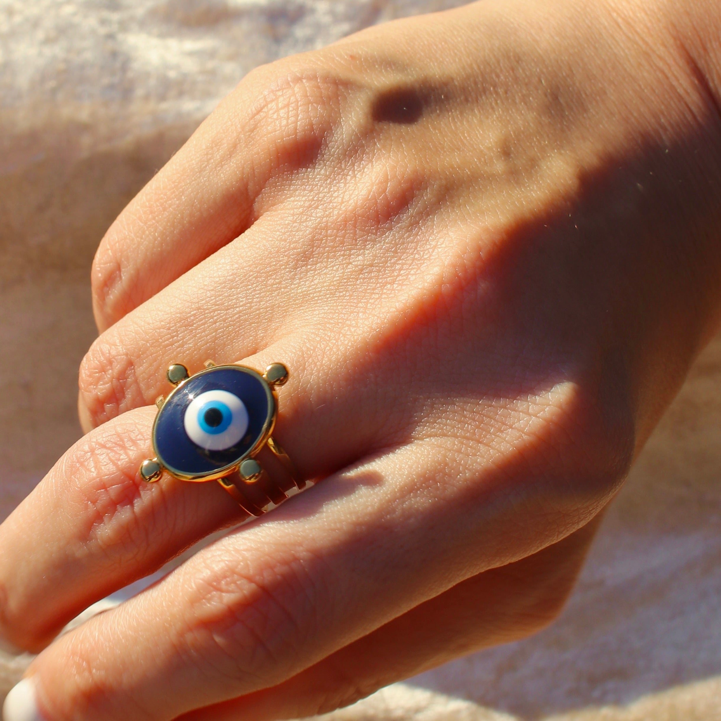 Evil Eye Open Ring
