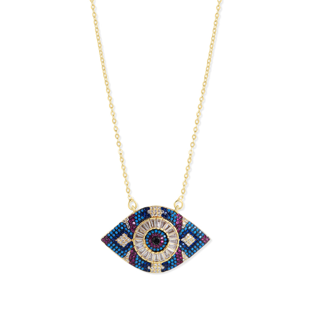 Evil Eye Cubic Zirconia Necklace