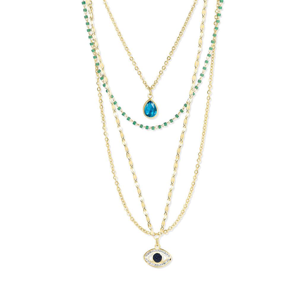 Layered Evil Eye Necklace