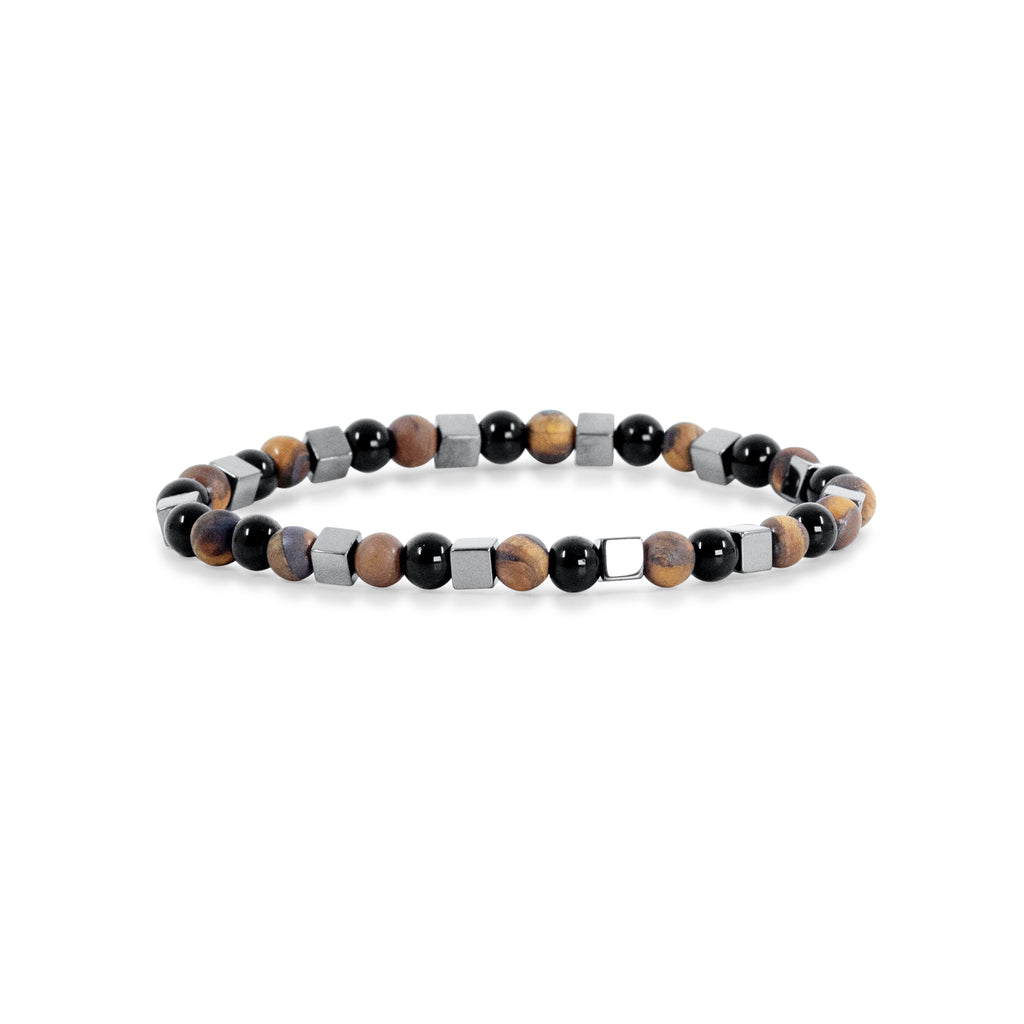 Men's Gemstone Bracelet Onyx and Hematite