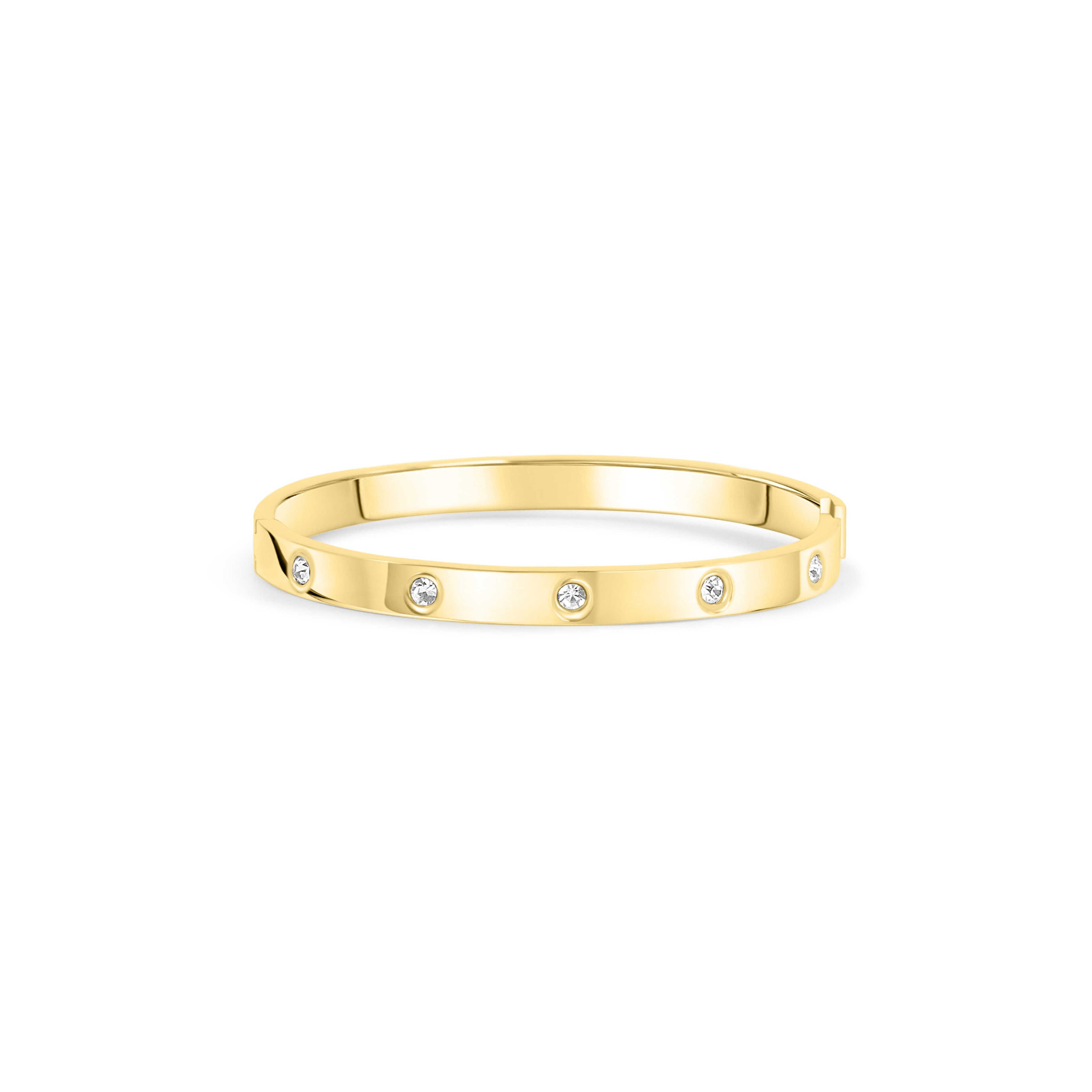 18K Gold Plated Rhinestones Bangle