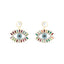 Multicolored Pearl Eye Earrings