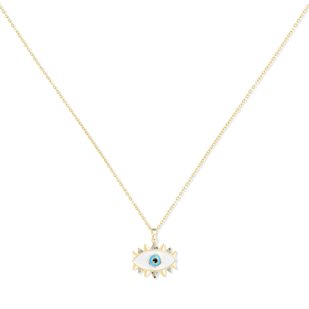 Gold plated Evil eye Pendant Necklace