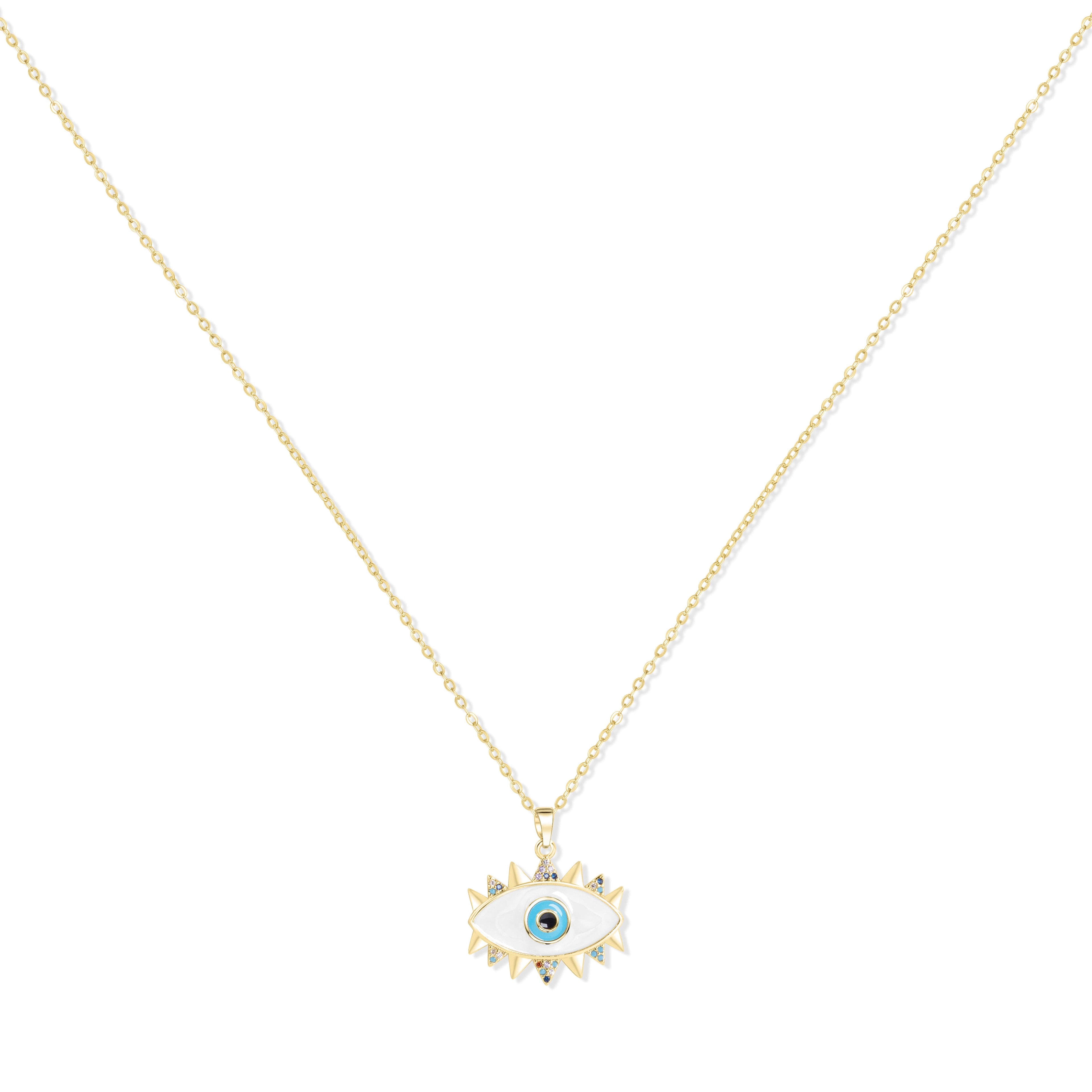 Gold plated Evil eye Pendant Necklace