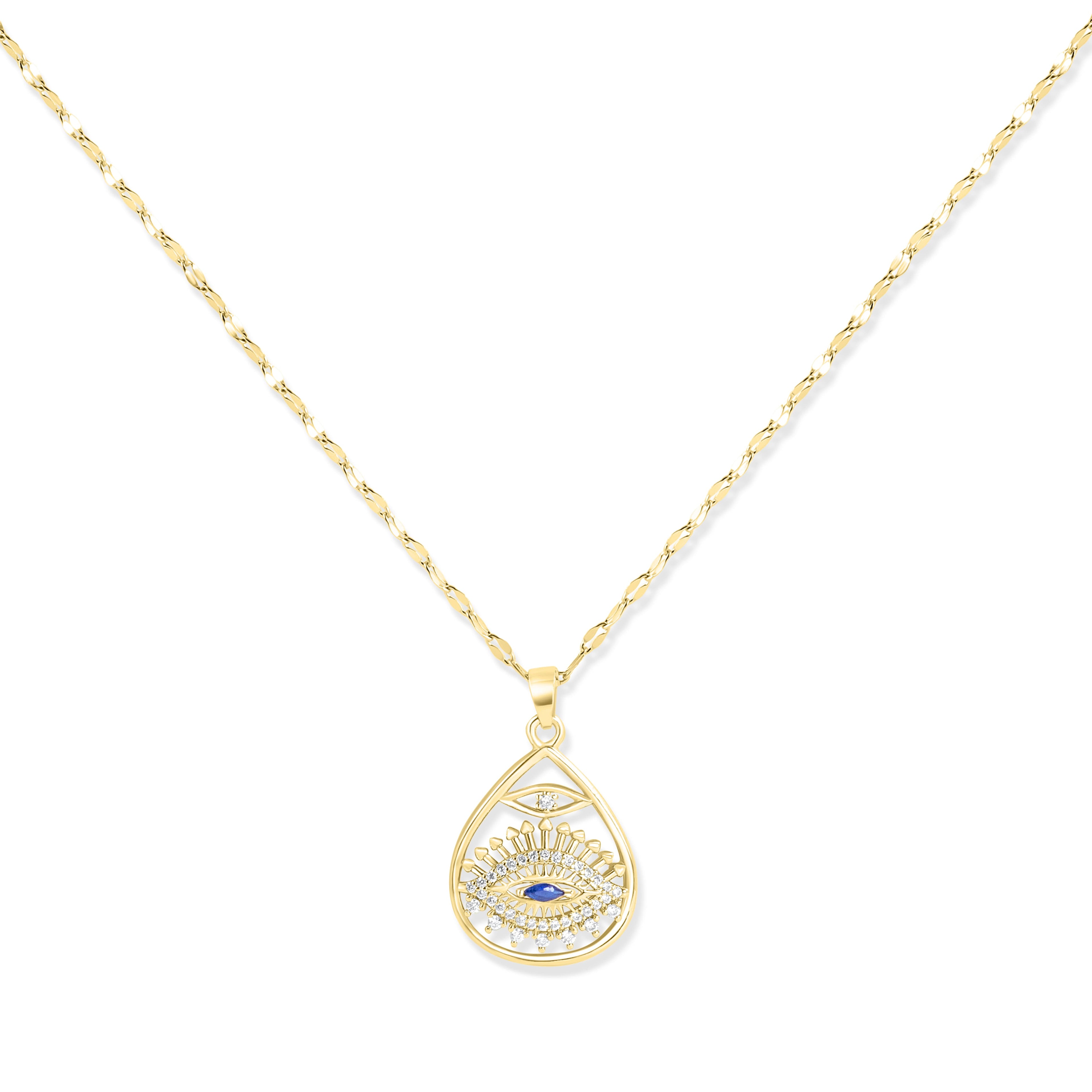 Droplet Eye Pendant Necklace
