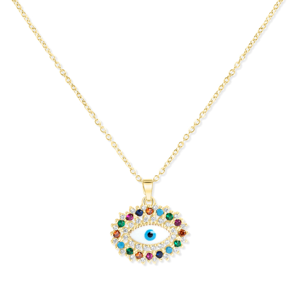 Gold plated Evil eye Pendant Necklace
