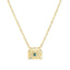 Blue Rhinestone 18k Gold Plated Necklace