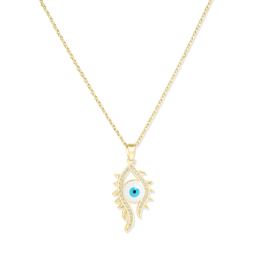 Gold plated Evil eye Pendant Necklace