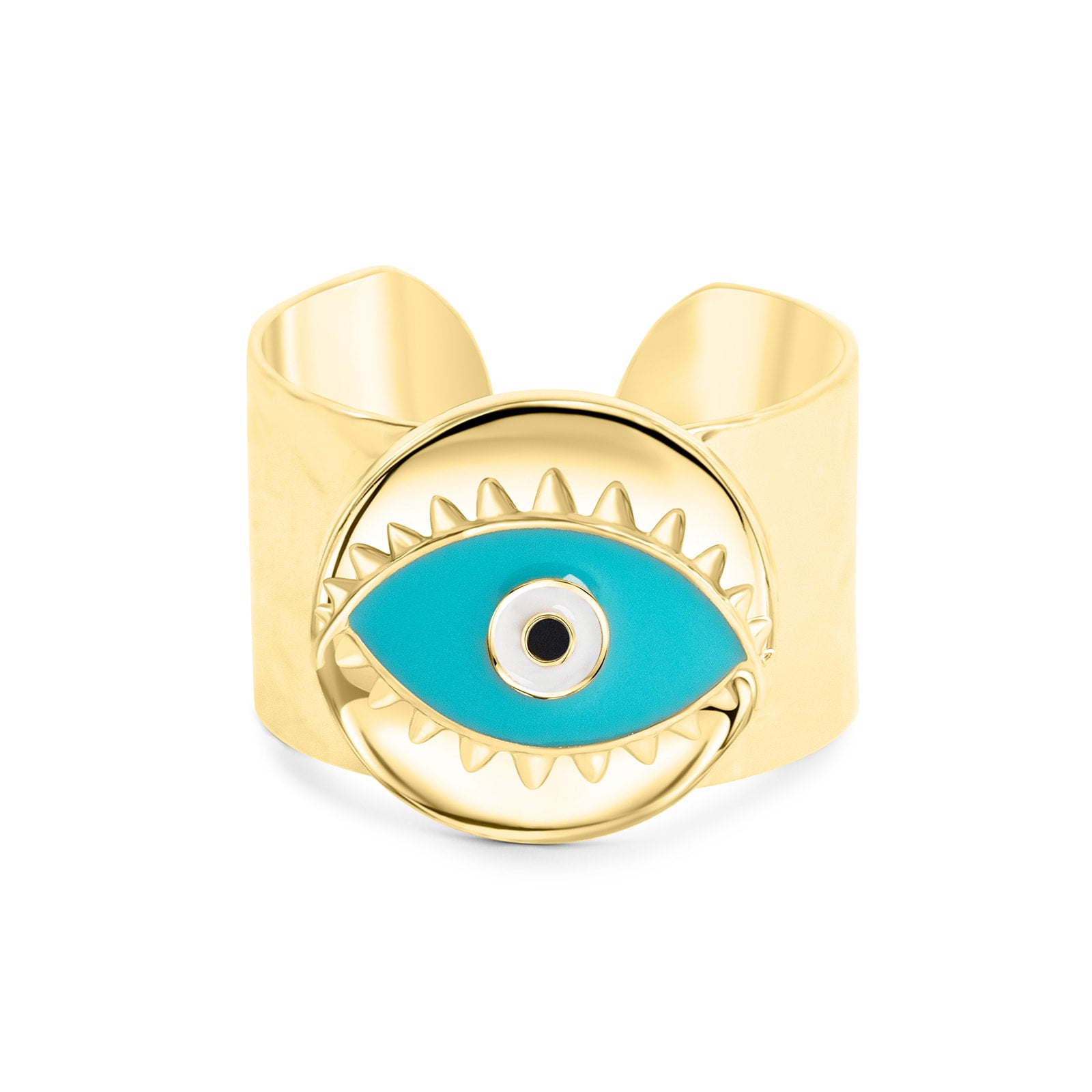 Turquoise Evil Eye Open Ring