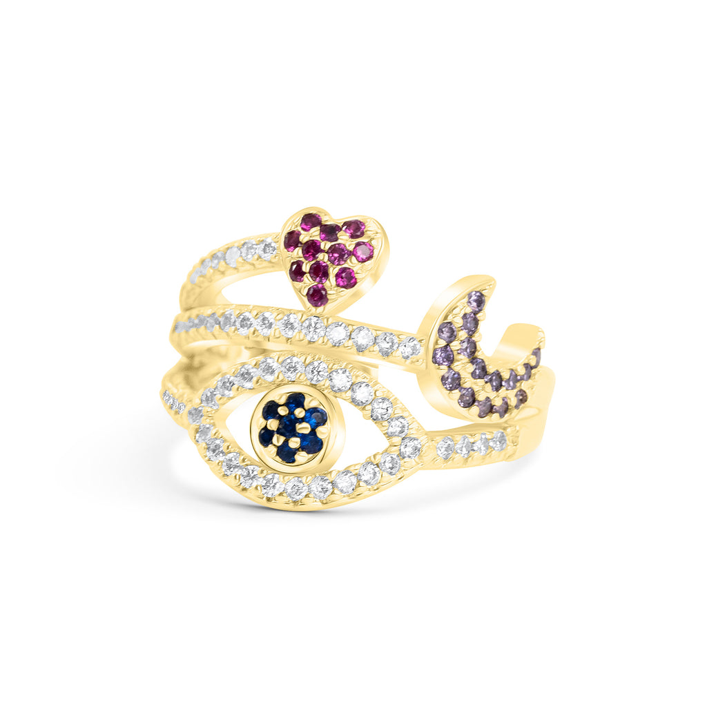 14k Gold Plated Adjustable Ring
