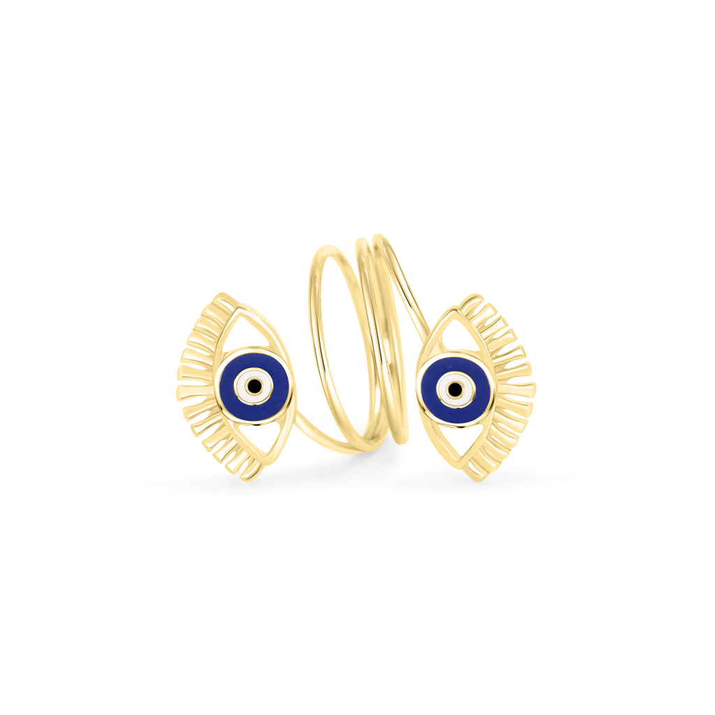 Oil Dripping Adjustable Evil Eye Ring