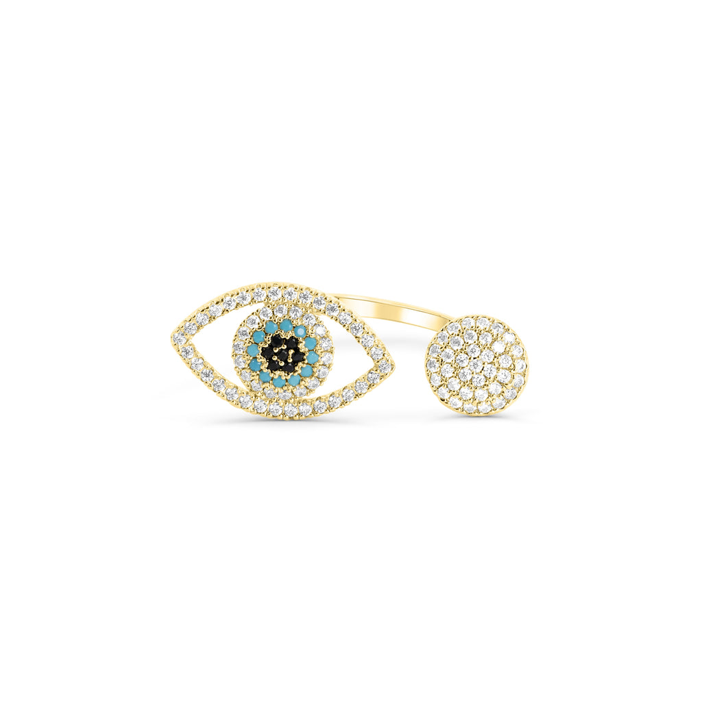 Evil Eye Open Ring