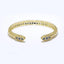 24K Gold Filled Evil Eye Hamsa Open Bangle Bracelet