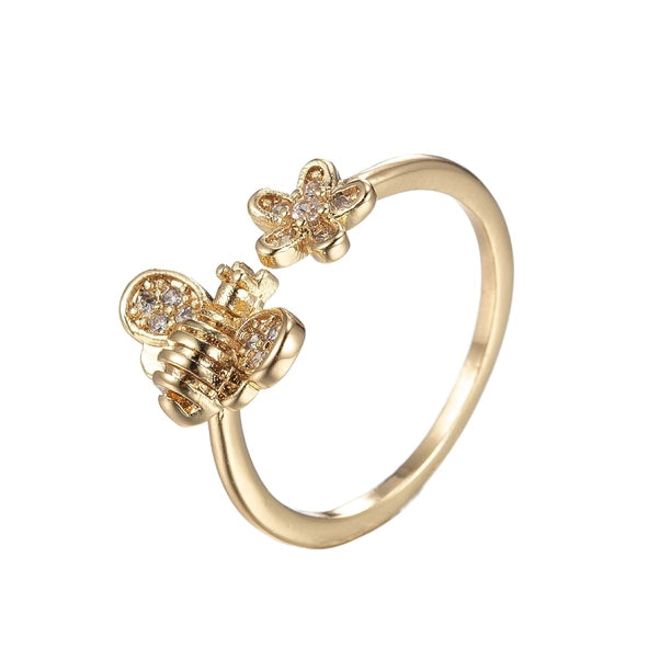 Butterfly-shaped gold Ring