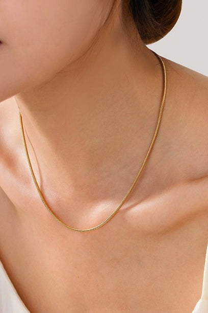 Herringbone Stainless Steel Waterproof Tarnish Free Necklace