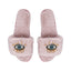 Black Beaded Evil Eye Slippers